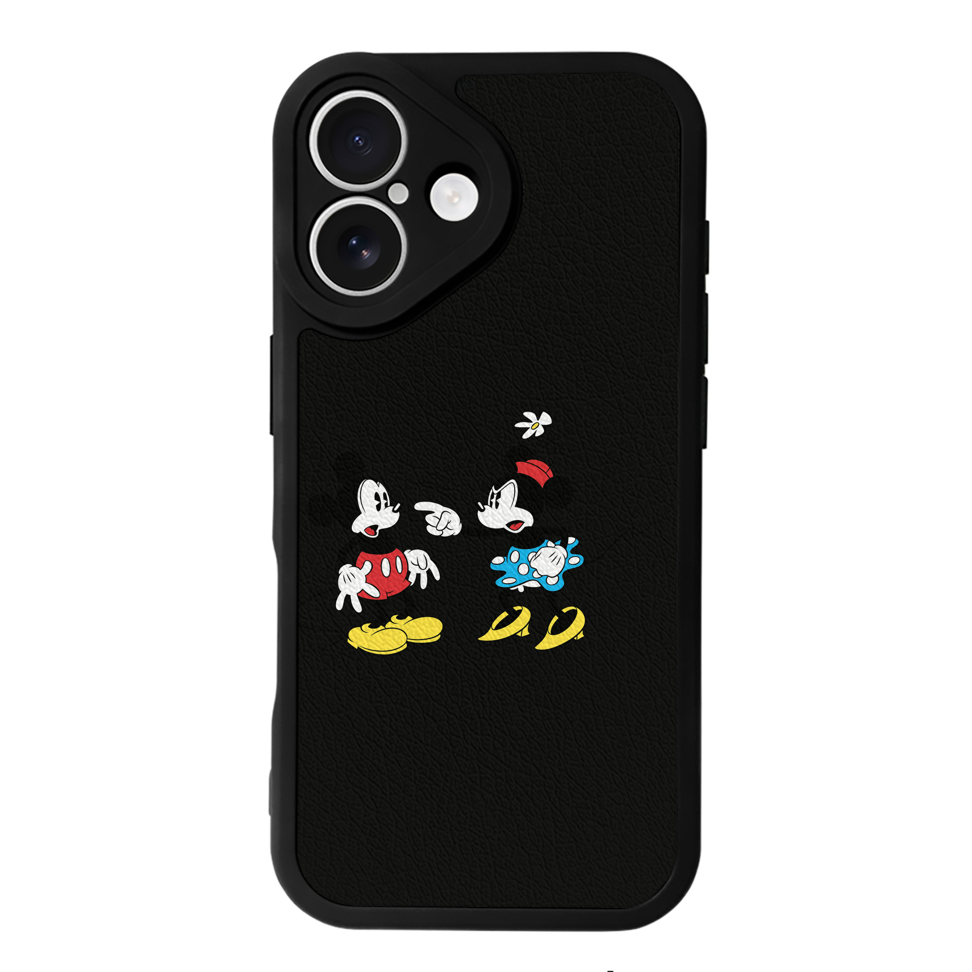 （画像用） ミッキーマウス Mickey Mouse 【iPhone 16シリーズ対応】シリコンスマホケース（レザー調） 材質：シリコン
